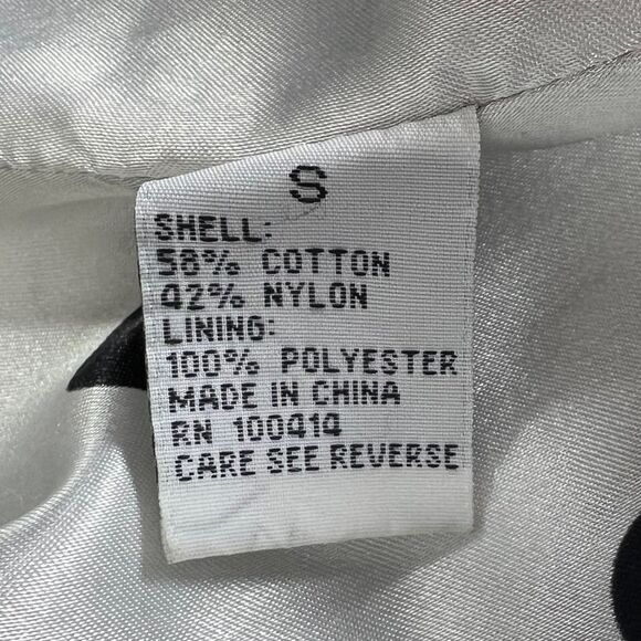 Buckle BKE Trench Jacket S Small Womens Black Oversized Button Polka Dot Lining - Picture 8 of 12